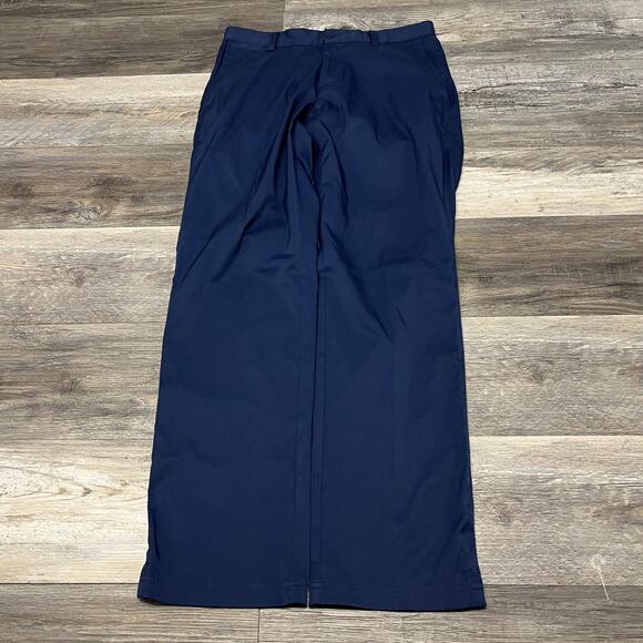 Nike Golf Navy Blue Men 30x32 Mini Swoosh Dri Fit Tour Performance Tech‎ Pants - Picture 1 of 13